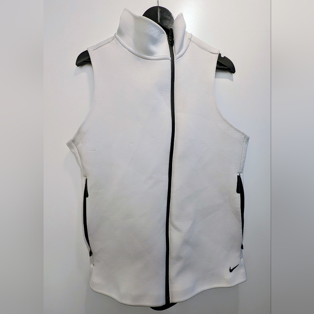 Nike White Therma Fit Vest with Black Accents